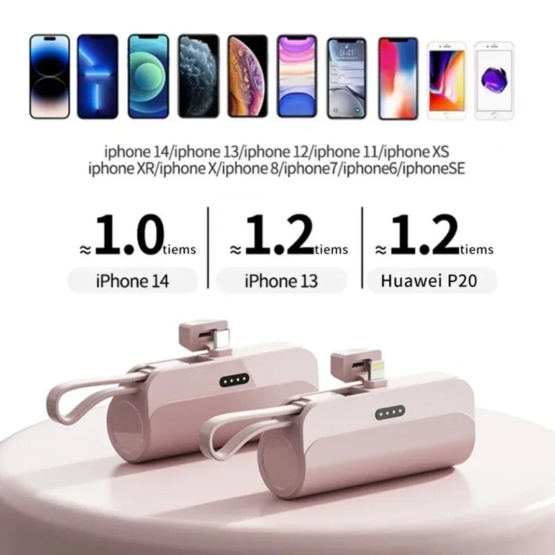 Glideo™ Powerbank: Type C, iPhone & Huawei