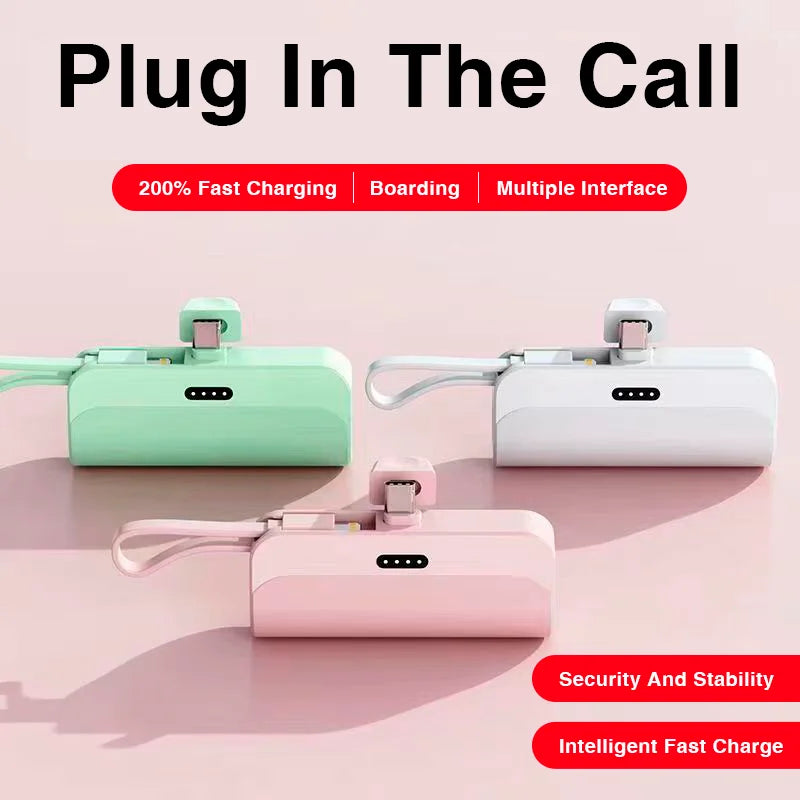 Glideo™ Powerbank: Type C, iPhone & Huawei