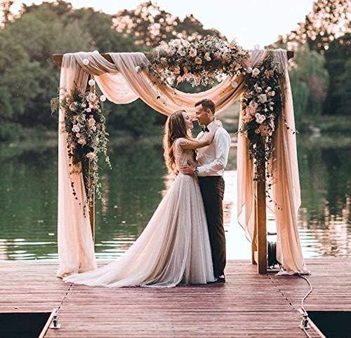 Wedding Arch Draping Fabric for Rustic Wedding Shower Decorations 2.4x20 ft