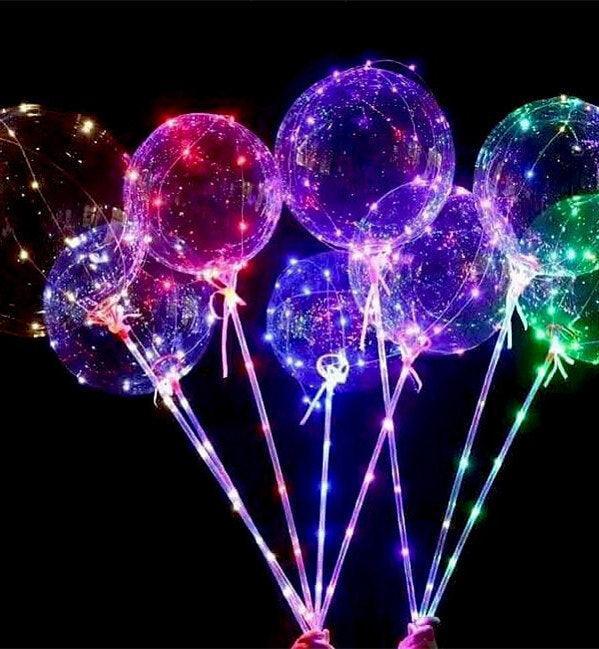 Clear Plastic Balloon Sticks Holder With Cup for Led Balloons