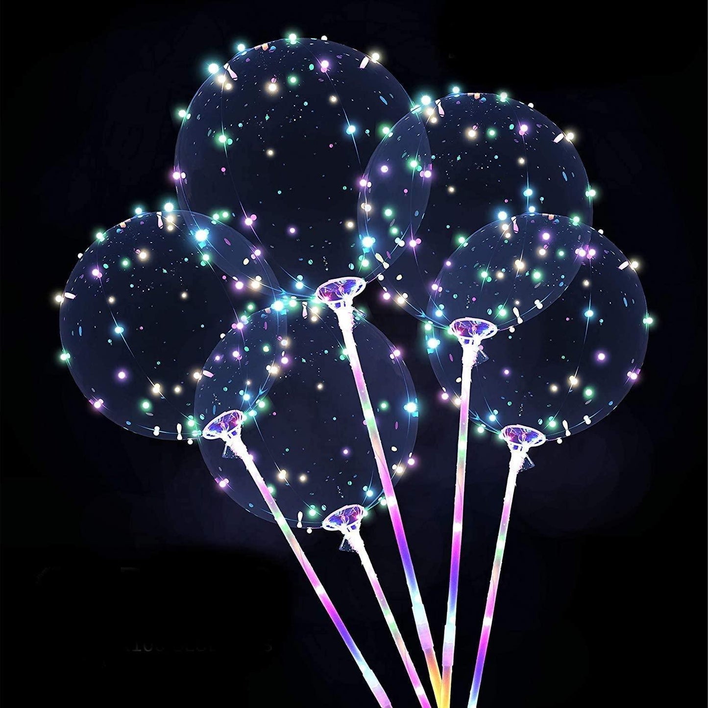 Clear Plastic Balloon Sticks Holder With Cup for Led Balloons