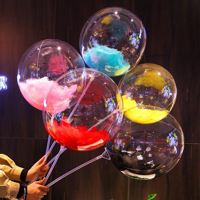 Clear Plastic Balloon Sticks Holder With Cup for Led Balloons