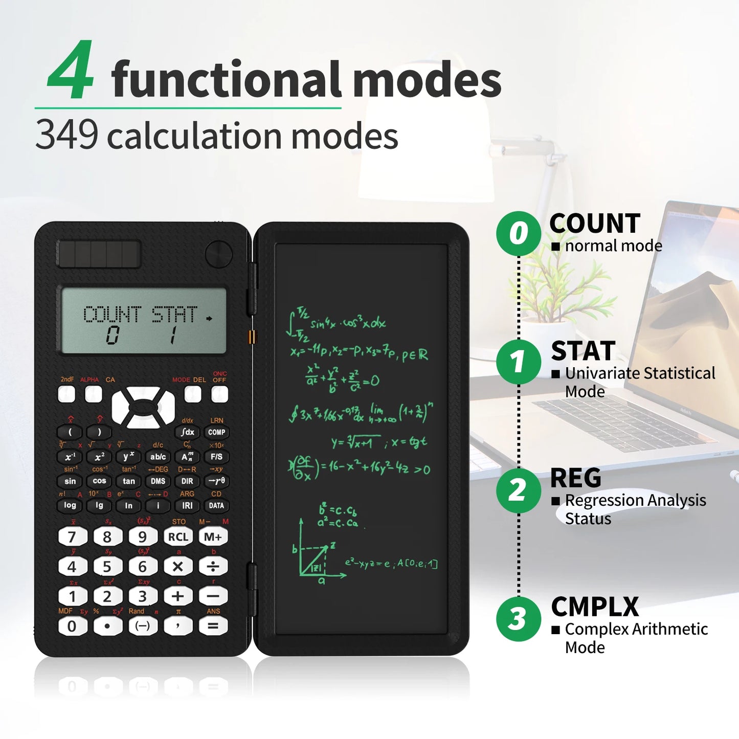 Scientific Calculator & Writing Tablet