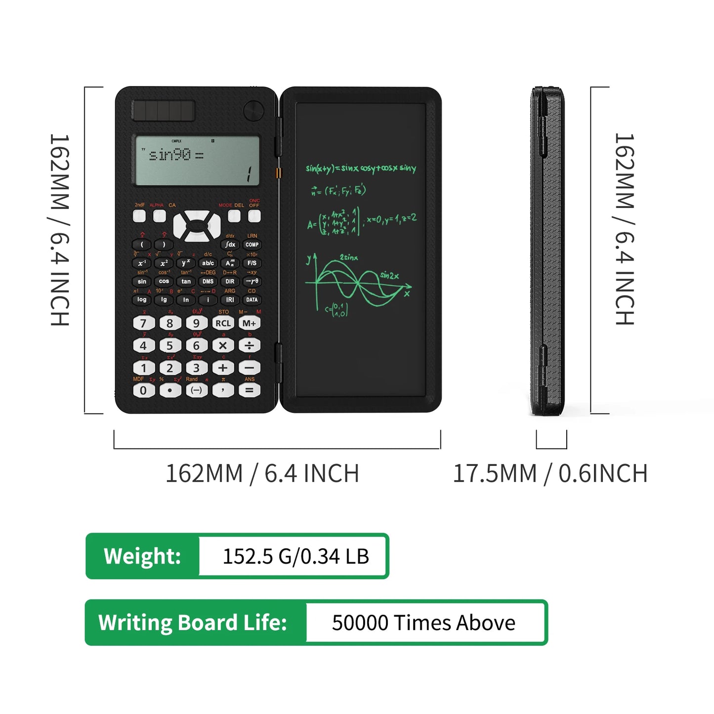 Scientific Calculator & Writing Tablet