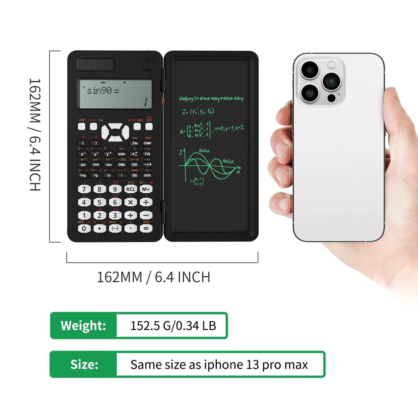 Scientific Calculator & Writing Tablet