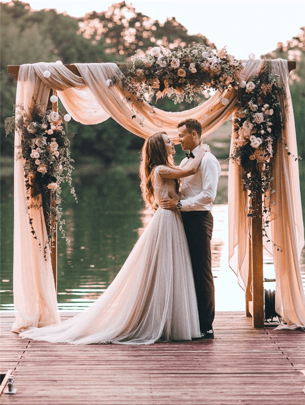 Wedding Arch Draping Fabric for Rustic Wedding Shower Decorations 2.4x20 ft